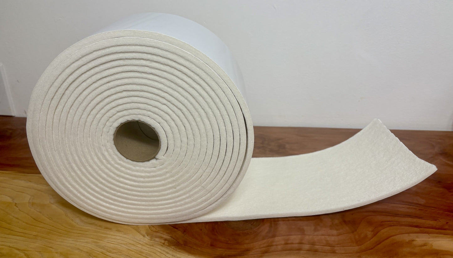 1/4 " White Felt Padding with Adhesive backing- 6 " Wide