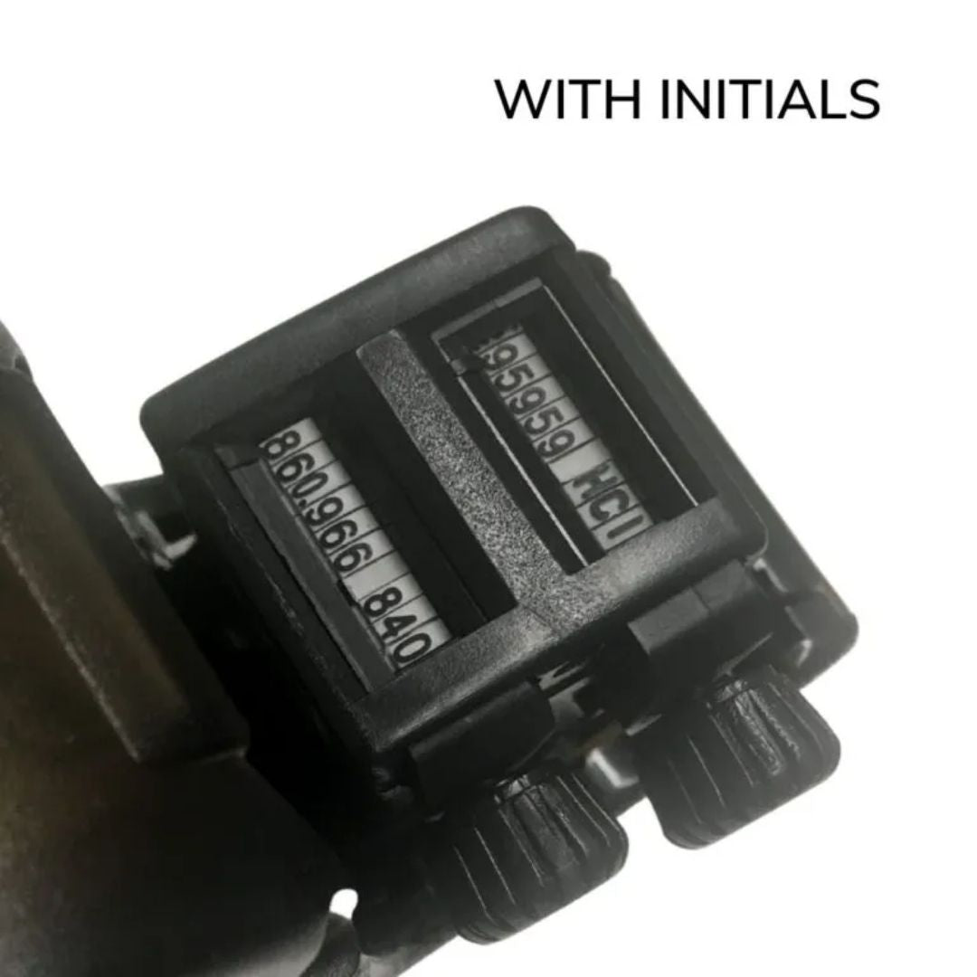 LabelEx printing head showing the initials feature