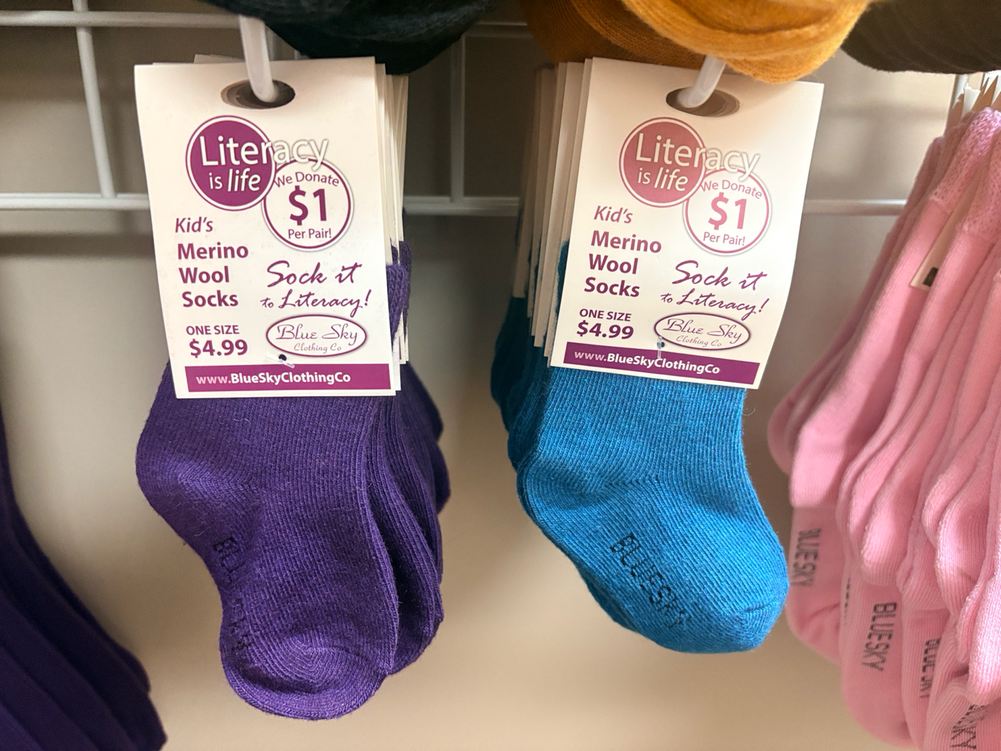 Baby Merino Wool Socks – Blue or Purple