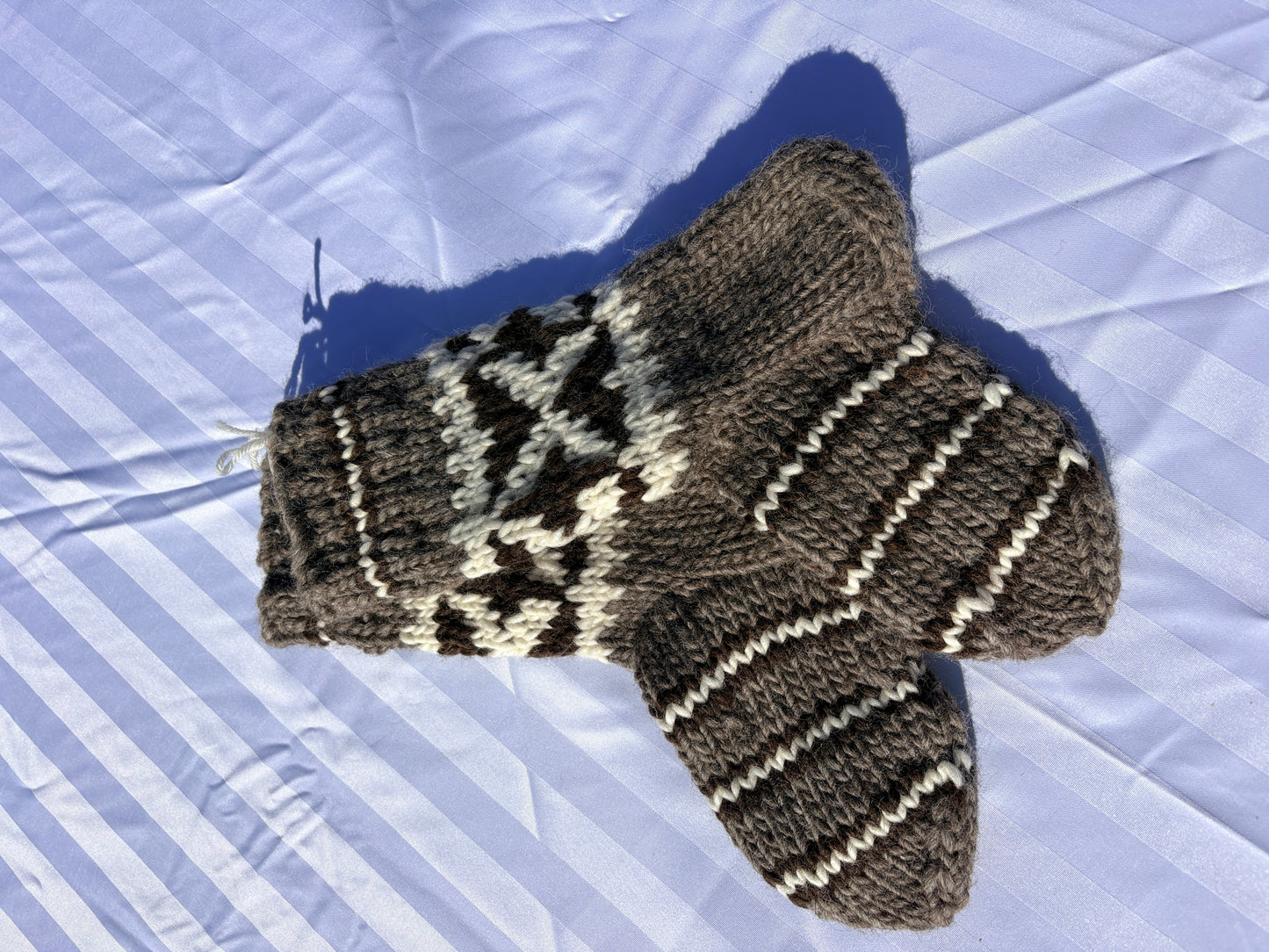 Authentic Cowichan Valley Knit Slippers (Approx Women's 10–11 / Men’s 8–9)