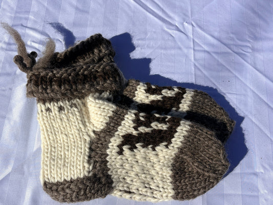 Authentic Cowichan Knit Slippers