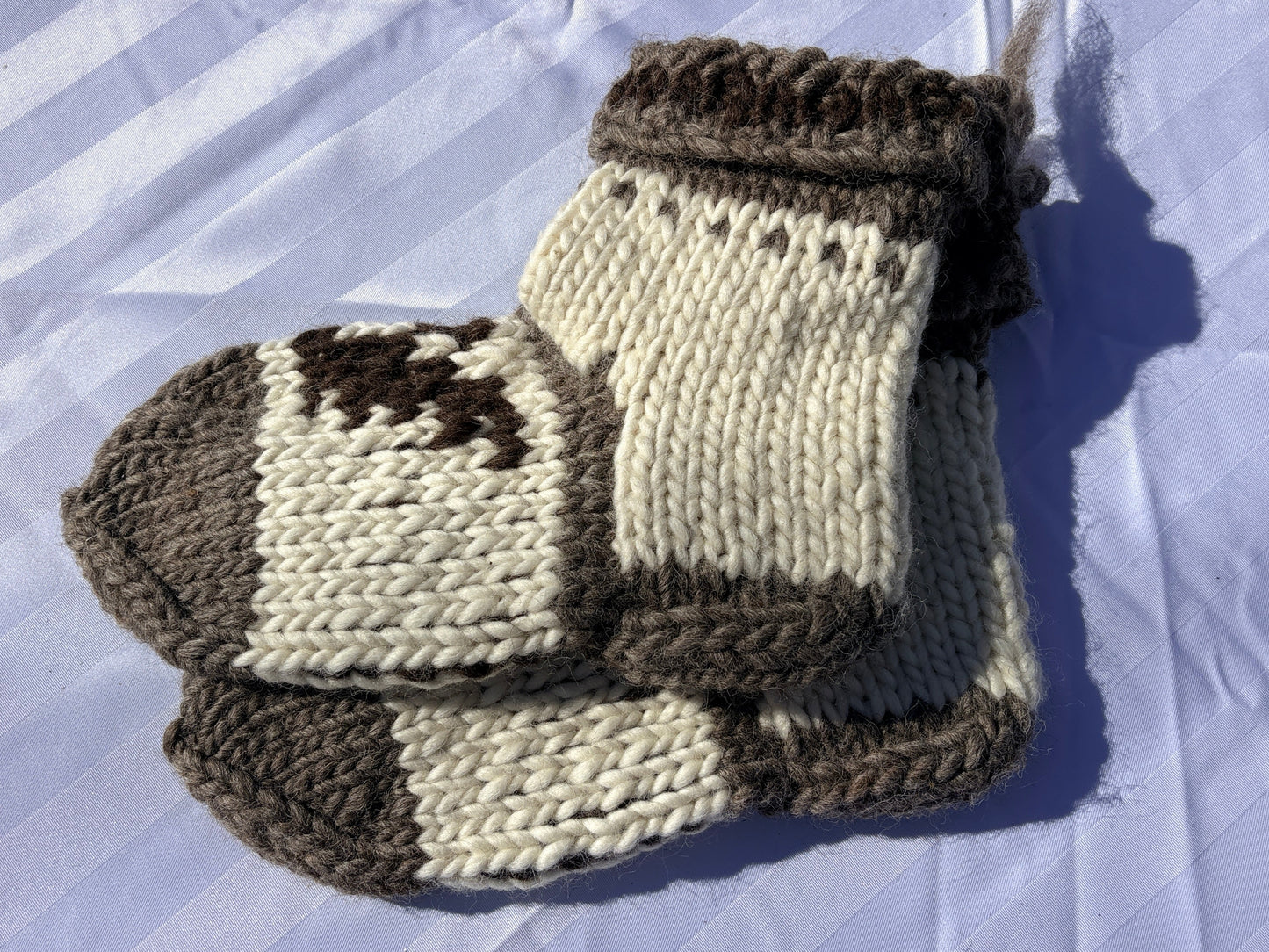 Authentic Cowichan Knit Slippers