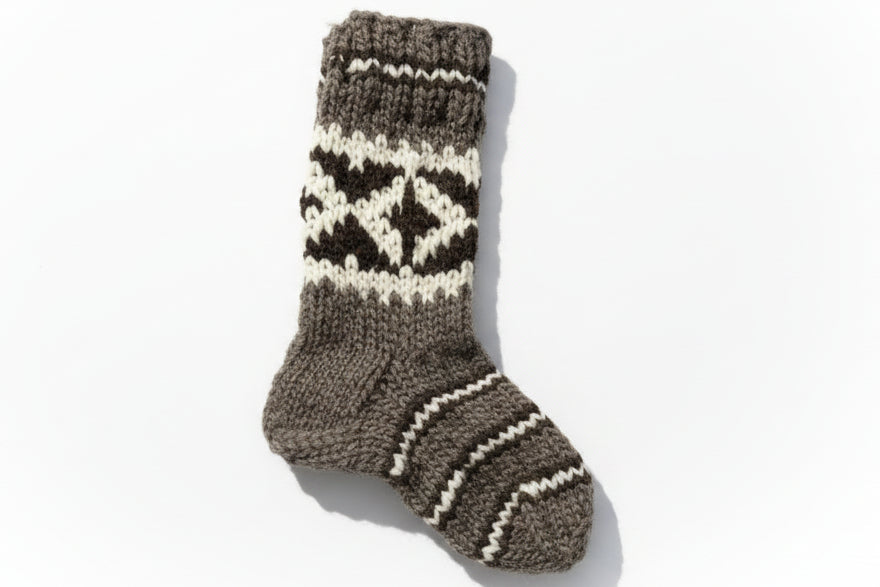 Authentic Cowichan Valley Knit Slippers (Approx Women's 10–11 / Men’s 8–9)