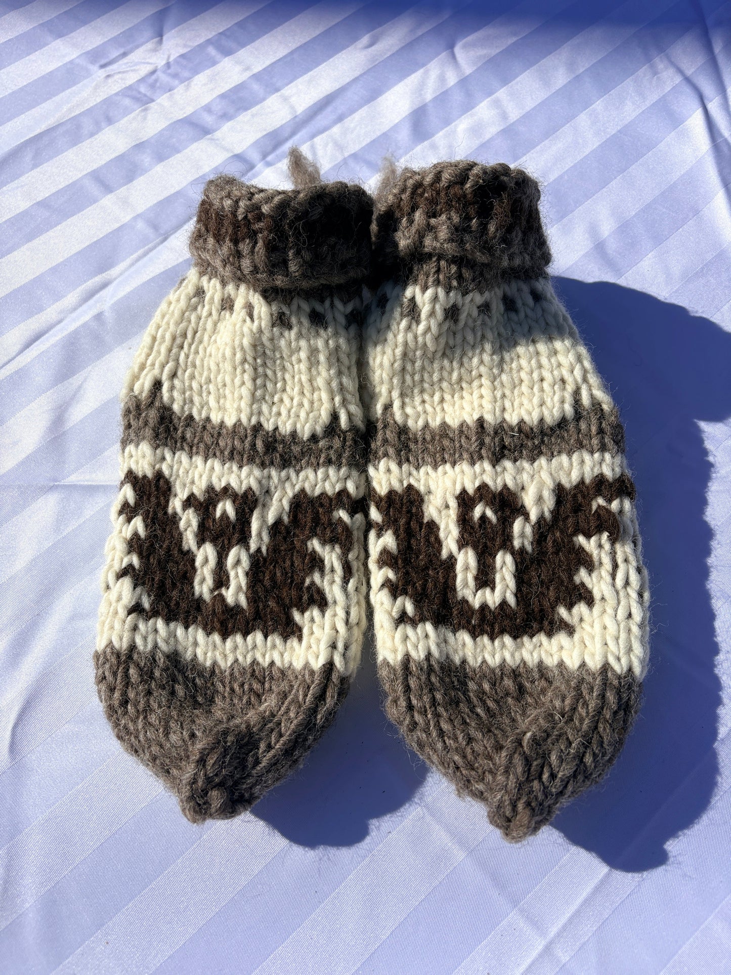 Authentic Cowichan Knit Slippers