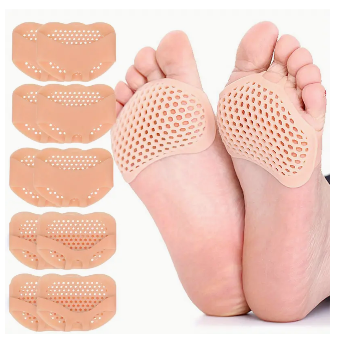 Gel Foot Cushions Pads, Metatarsal Pads For Women & Men 10 pairs