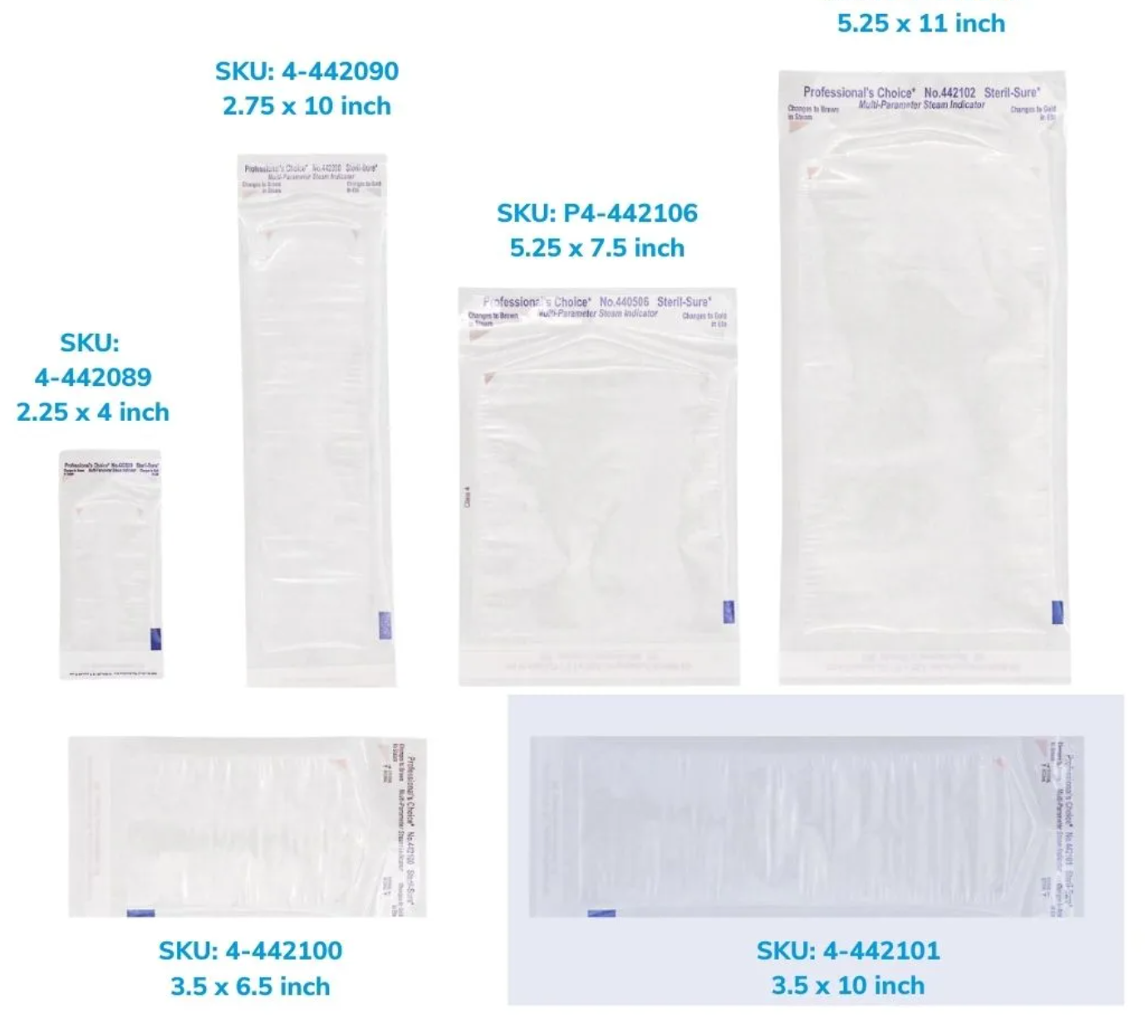 Professional Choice Sterilization Pouches 3.5'' x 10" (200 count)