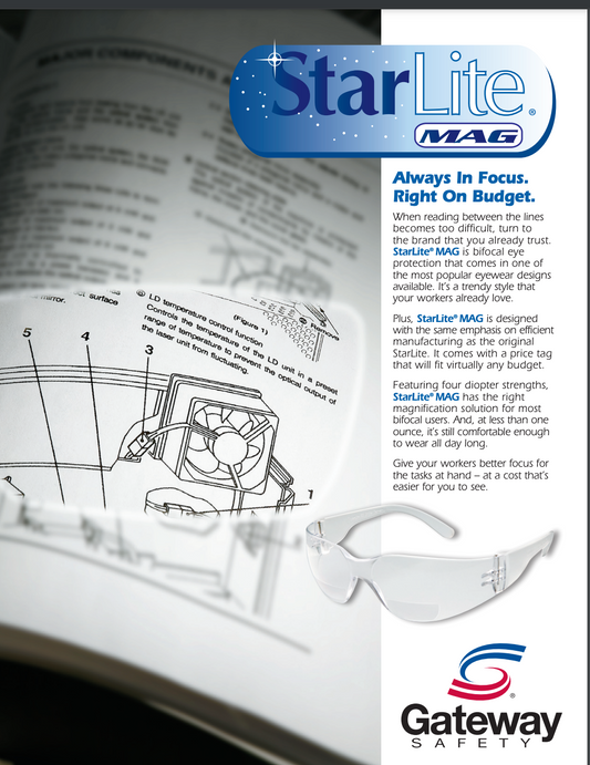 Starlite Mag Safety Glasses Bifocal Anti-fog
