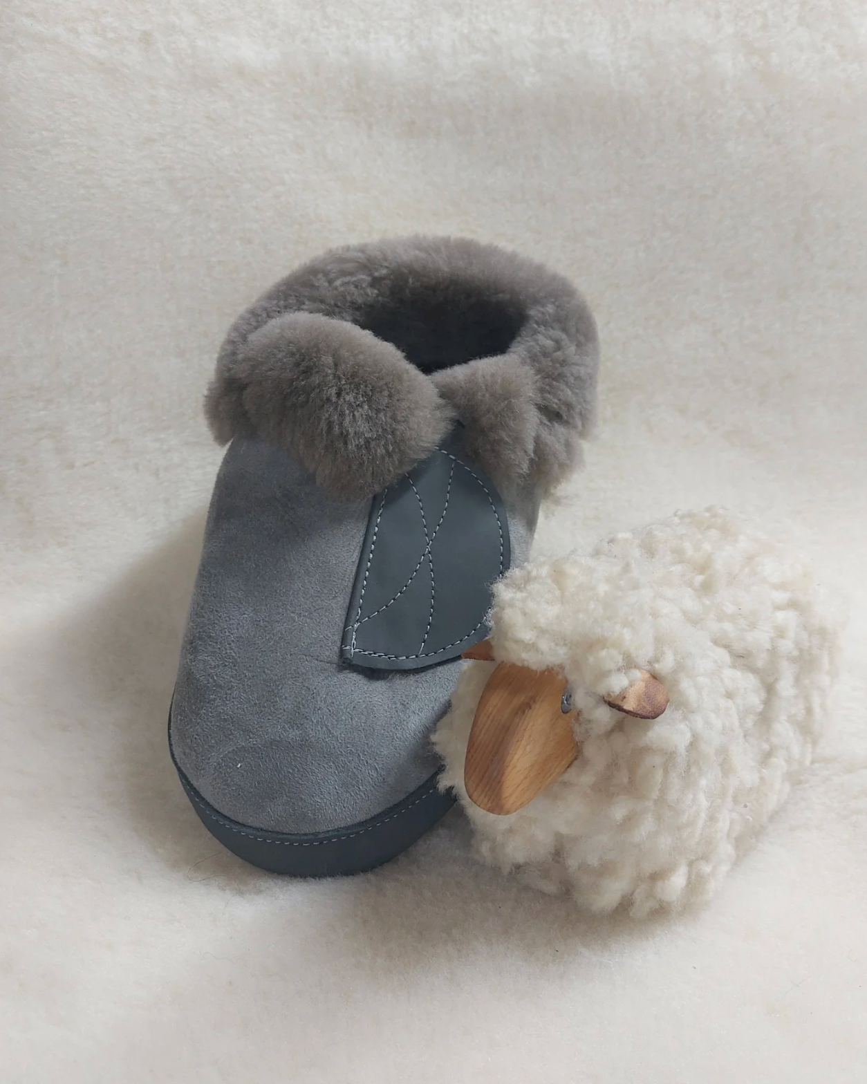 Sheepskin Medical Pancake Slipper
