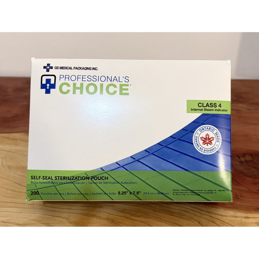 Professional's Choice Steam Sterilization Pouches 5.25" x 7.25" (200 count)