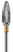 Rotatool Flame Cone Carbide Bur Orange stripe